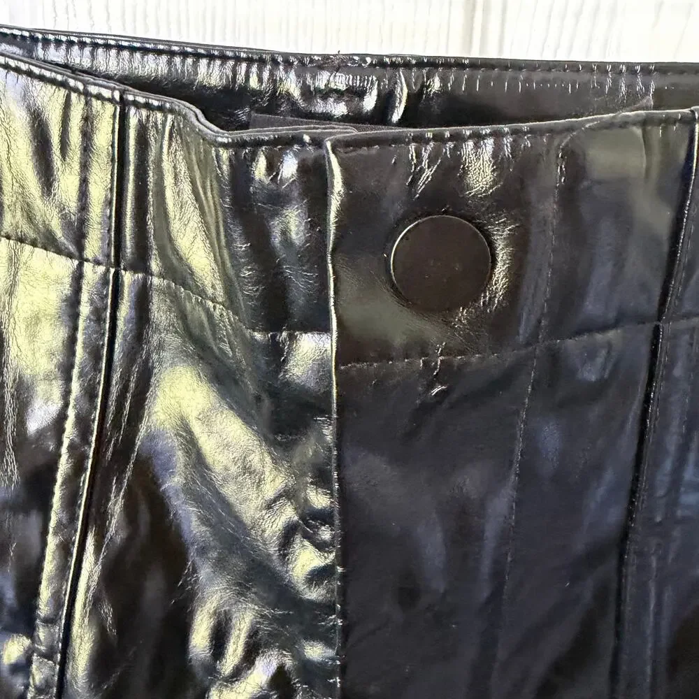 MOTF Black Faux Leather/Vinyl Pants Size Small